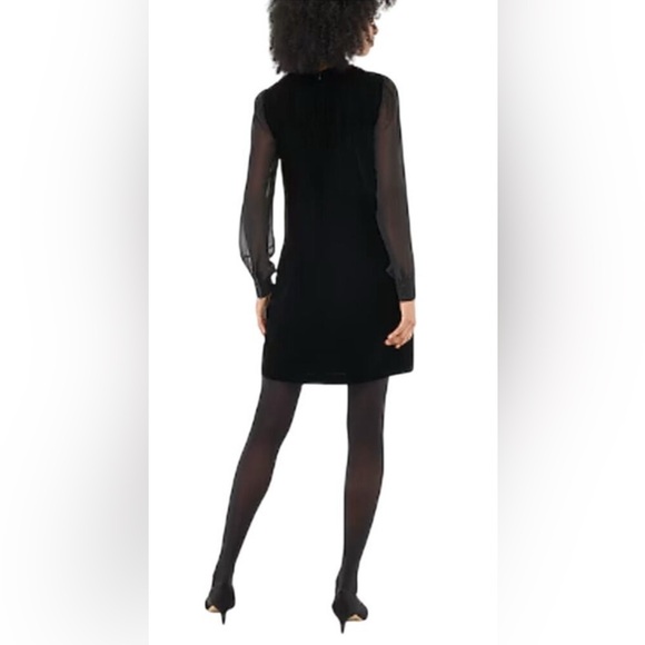 J.Crew Velvet Mini Dress in black with long sleeves. 
Size 6 - Picture 2 of 6